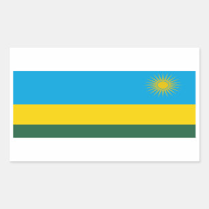 Adesivo Retangular Bandeira de Rwanda