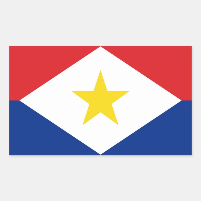 Adesivo Retangular Bandeira de Saba (Frente)