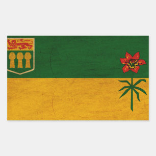 Adesivo Retangular Bandeira de Saskatchewan