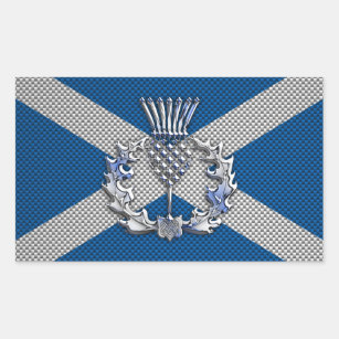 Adesivo Retangular Bandeira de Scotland do impressão da fibra do
