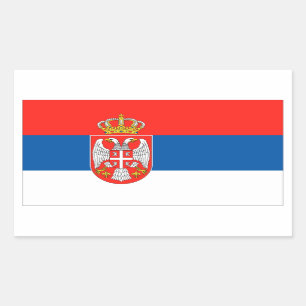 Adesivo Retangular Bandeira de Serbia