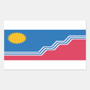 Adesivo Retangular Bandeira de Sioux Falls, Dakota do Sul