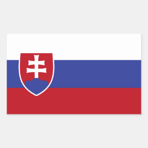 Adesivo Retangular Bandeira de Slovakia