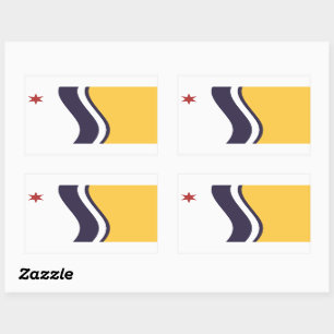 Adesivo Retangular Bandeira de South Bend, Indiana