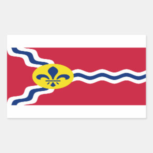 Adesivo Retangular Bandeira de St. Louis, Missouri