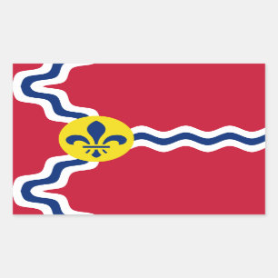 Adesivo Retangular Bandeira de St Louis, Missouri