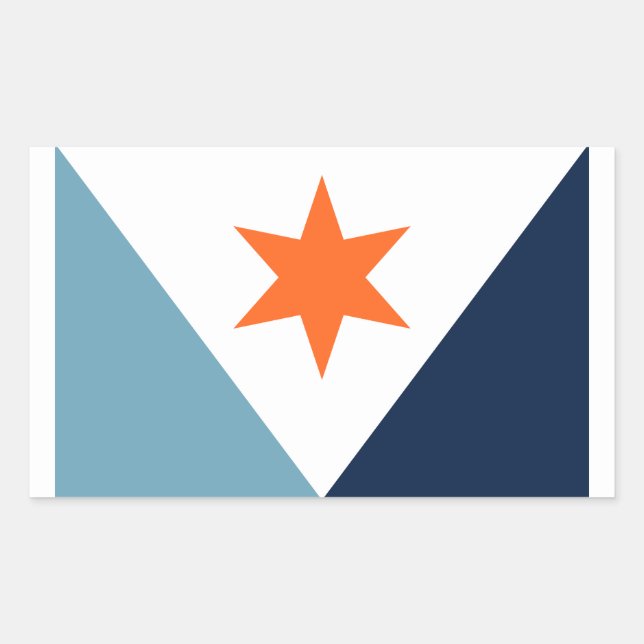 Adesivo Retangular Bandeira de Syracuse, Nova Iorque (Frente)