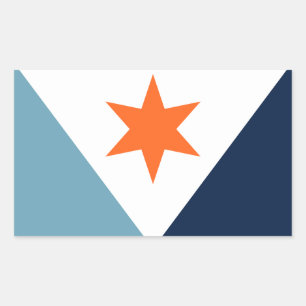 Adesivo Retangular Bandeira de Syracuse, NY
