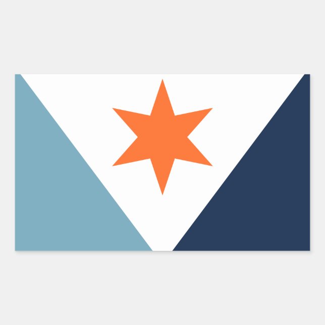 Adesivo Retangular Bandeira de Syracuse, NY (Frente)