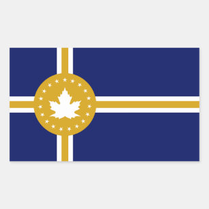 Adesivo Retangular Bandeira de Terre Haute, Indiana