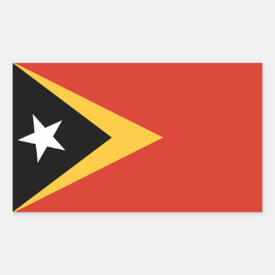 Adesivo Retangular Bandeira de Timor Leste