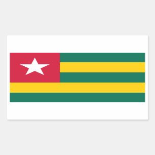 Adesivo Retangular Bandeira de Togo