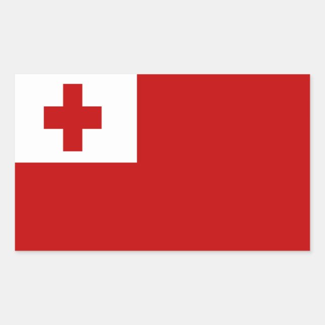 ADESIVO RETANGULAR BANDEIRA DE TONGA (Frente)