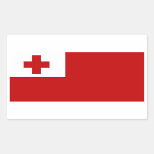 ADESIVO RETANGULAR BANDEIRA DE TONGA