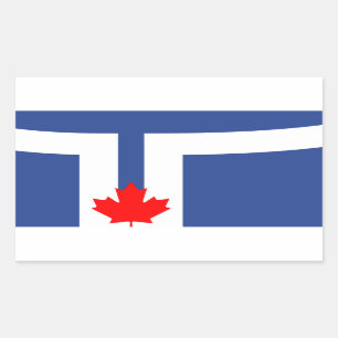 Adesivo Retangular Bandeira de Toronto, Ontário