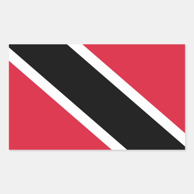Adesivo Retangular Bandeira de Trinidad e Tobago (Frente)