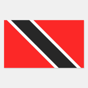 Adesivo Retangular Bandeira de Trinidad e Tobago