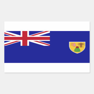 Adesivo Retangular Bandeira de Turks and Caicos Islands