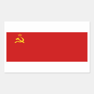 Adesivo Retangular Bandeira de União Soviética /USSR/CCCP