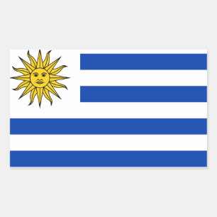 Adesivo Retangular Bandeira de Uruguai
