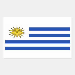 Adesivo Retangular Bandeira de Uruguai