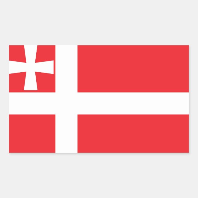 Adesivo Retangular Bandeira de Volyn Oblast, Ucrânia (Frente)