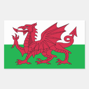 Adesivo Retangular Bandeira de Wales
