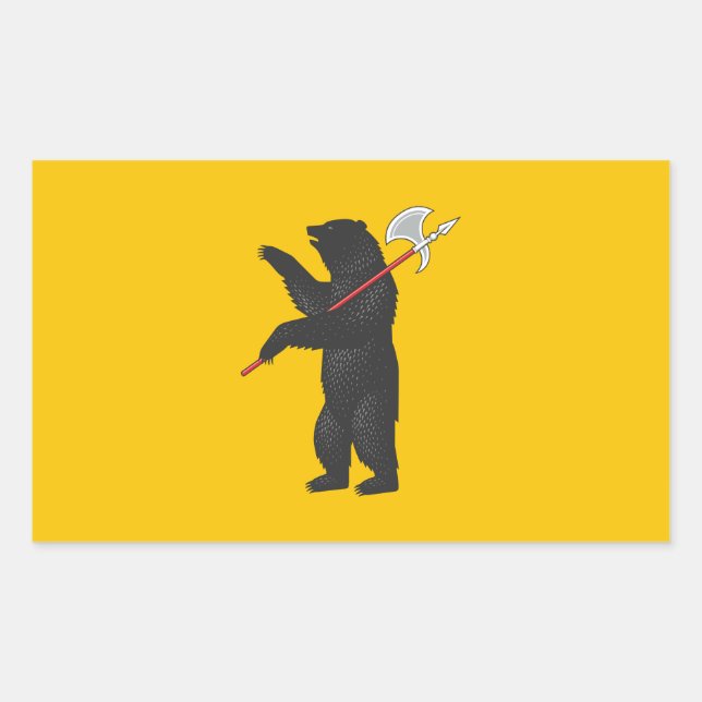 Adesivo Retangular Bandeira de Yaroslavl (Frente)