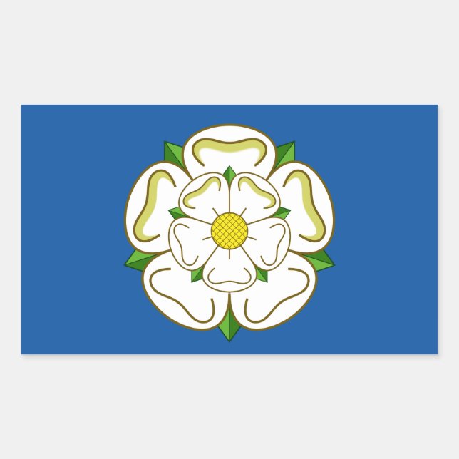 Adesivo Retangular Bandeira de Yorkshire (Frente)
