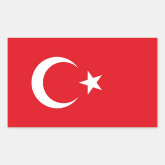 Adesivo Retangular Bandeira Decal da Turquia