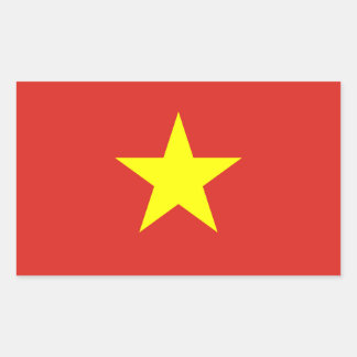 Adesivo Retangular Bandeira Decal do Vietname