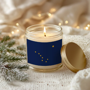 Adesivo Retangular Bandeira do Alasca Azul e Dourado