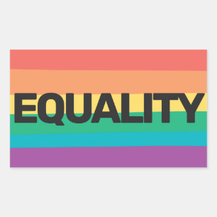 Adesivo Retangular Bandeira do arco-íris do orgulho LGBTQ