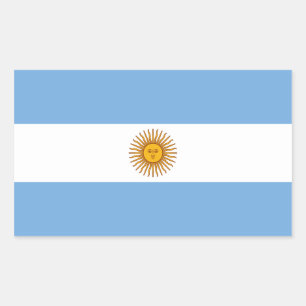 Adesivo Retangular Bandeira do Argentina Sticker