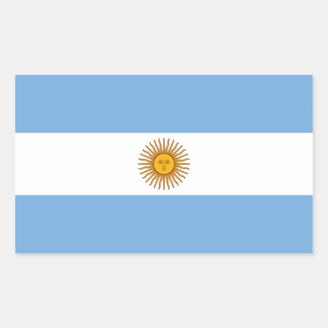 Adesivo Retangular Bandeira do Argentina Sticker (Frente)