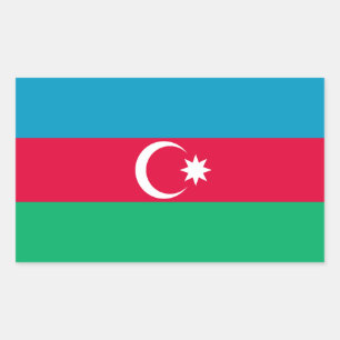 Adesivo Retangular Bandeira do Azerbaijão Patriótico