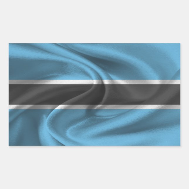 Adesivo Retangular Bandeira do Botsuana (Frente)