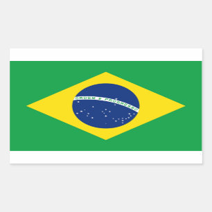 Adesivo Retangular Bandeira do Brasil