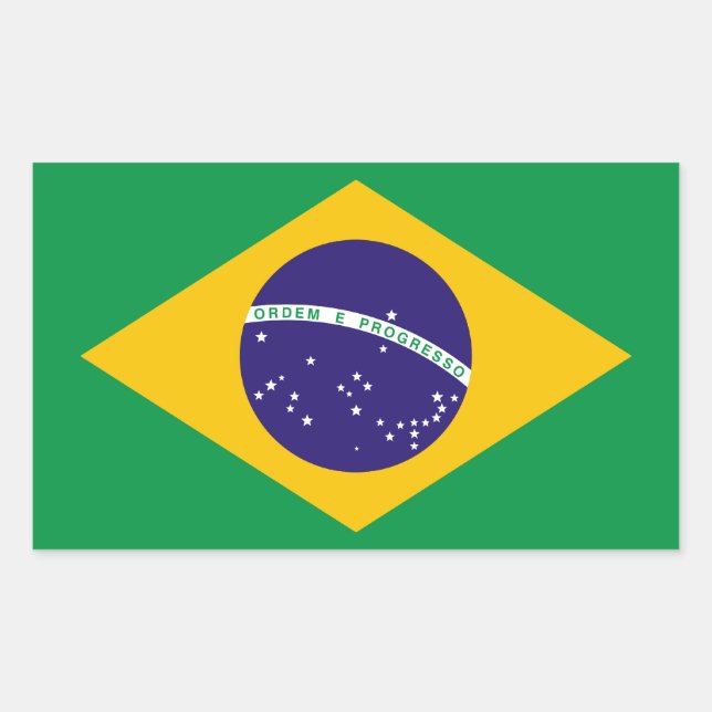 Adesivo Retangular Bandeira do Brasil (Frente)