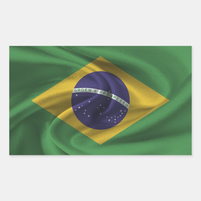 Adesivo Retangular Bandeira do Brasil (Frente)