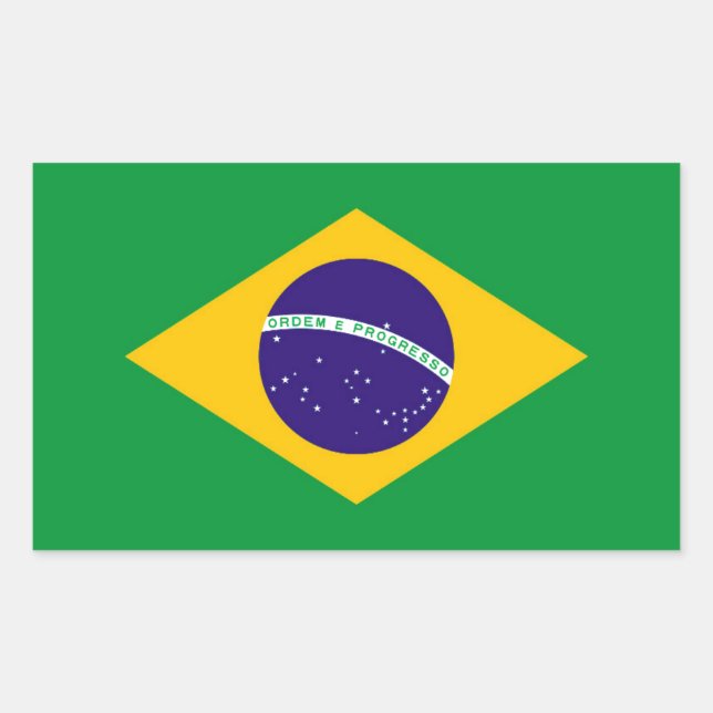Adesivo Retangular Bandeira do Brasil (Frente)