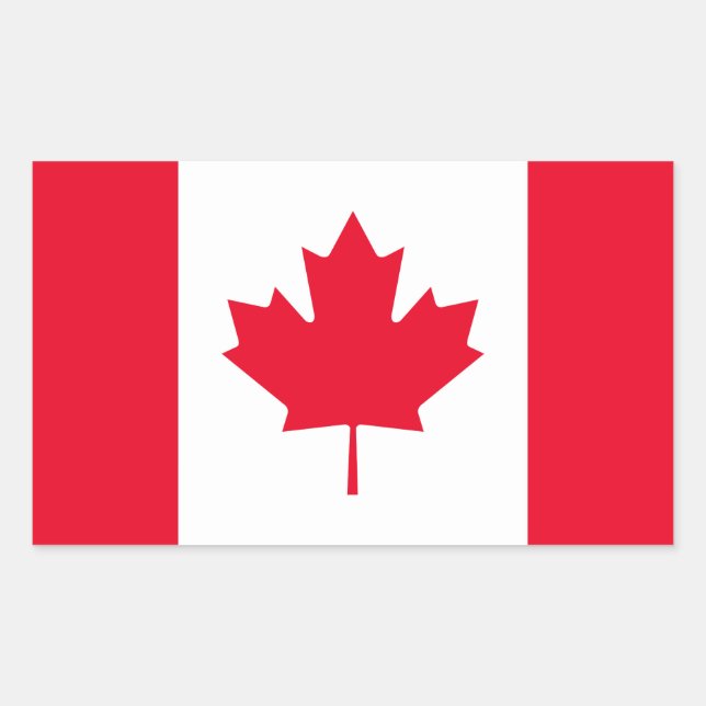 Adesivo Retangular Bandeira do Canadá (Frente)