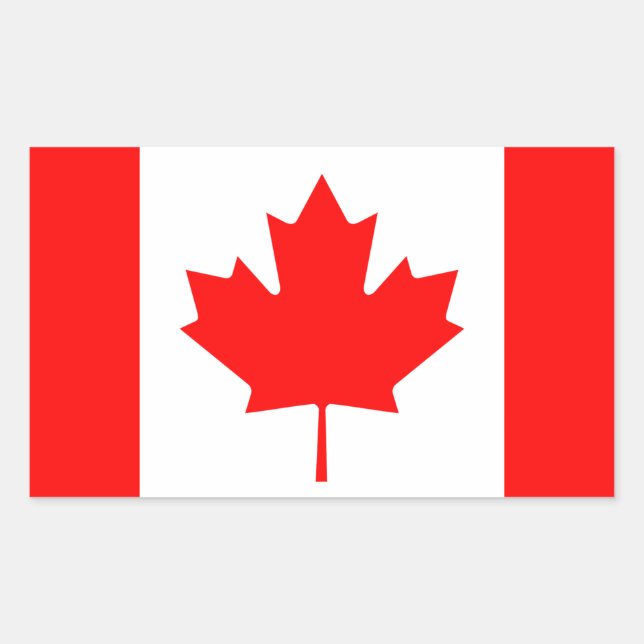 Adesivo Retangular Bandeira do Canadá (Frente)