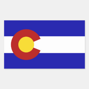Adesivo Retangular bandeira do Colorado