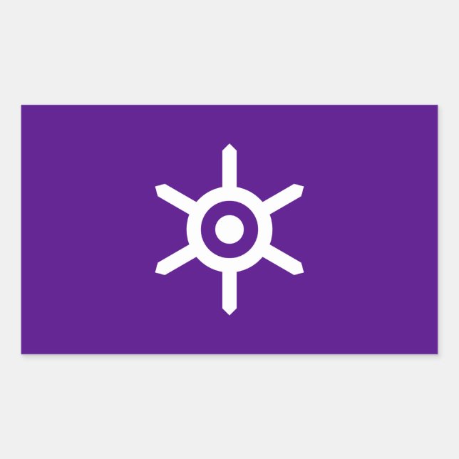 Adesivo Retangular Bandeira do Distrito de Tóquio, Japão (Frente)