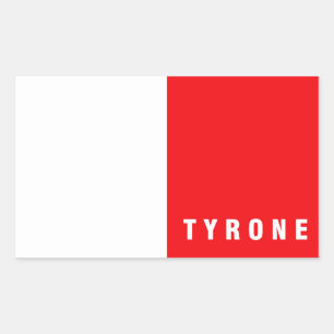 Adesivo Retangular bandeira do distrito de Tyrone norte irlanda reino