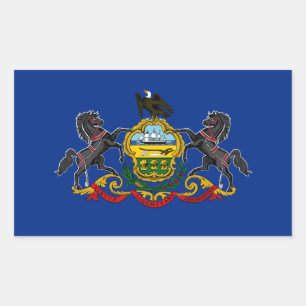 Adesivo Retangular Bandeira do Estado da Pensilvânia