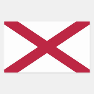 Adesivo Retangular Bandeira do estado de Alabama