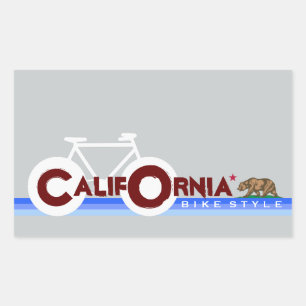 Adesivo Retangular bandeira do estado de bicicleta CA da Califórnia