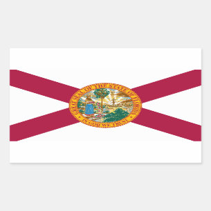Adesivo Retangular Bandeira do estado de Florida